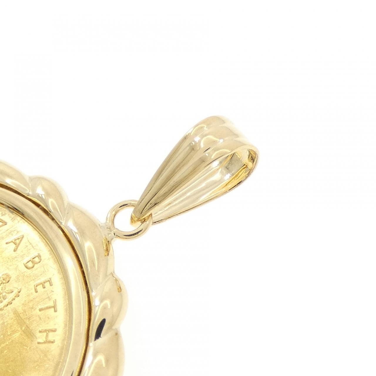 K18YG(枠) コイン ペンダント