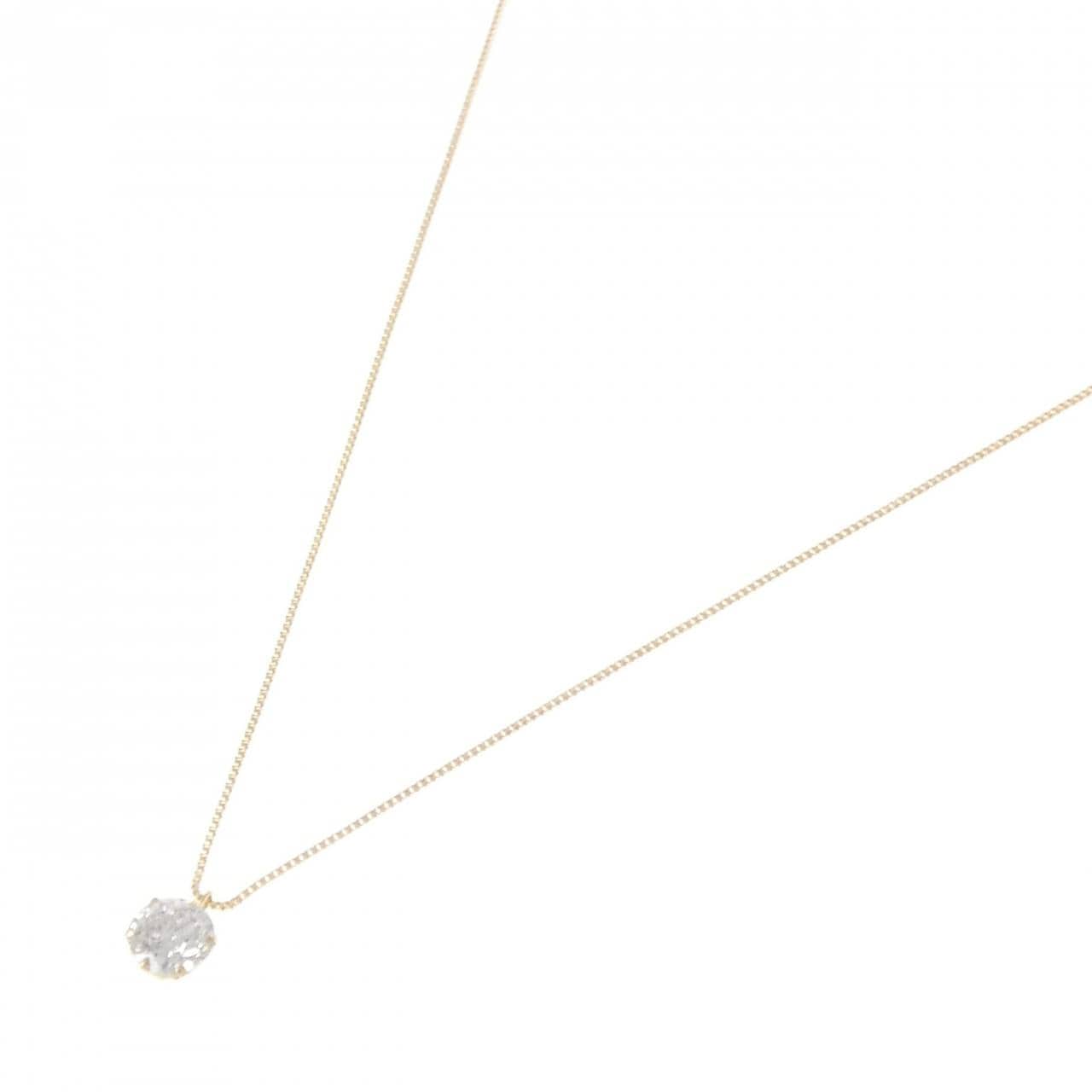 K18YG ソリティア ダイヤモンド ネックレス 1.005CT