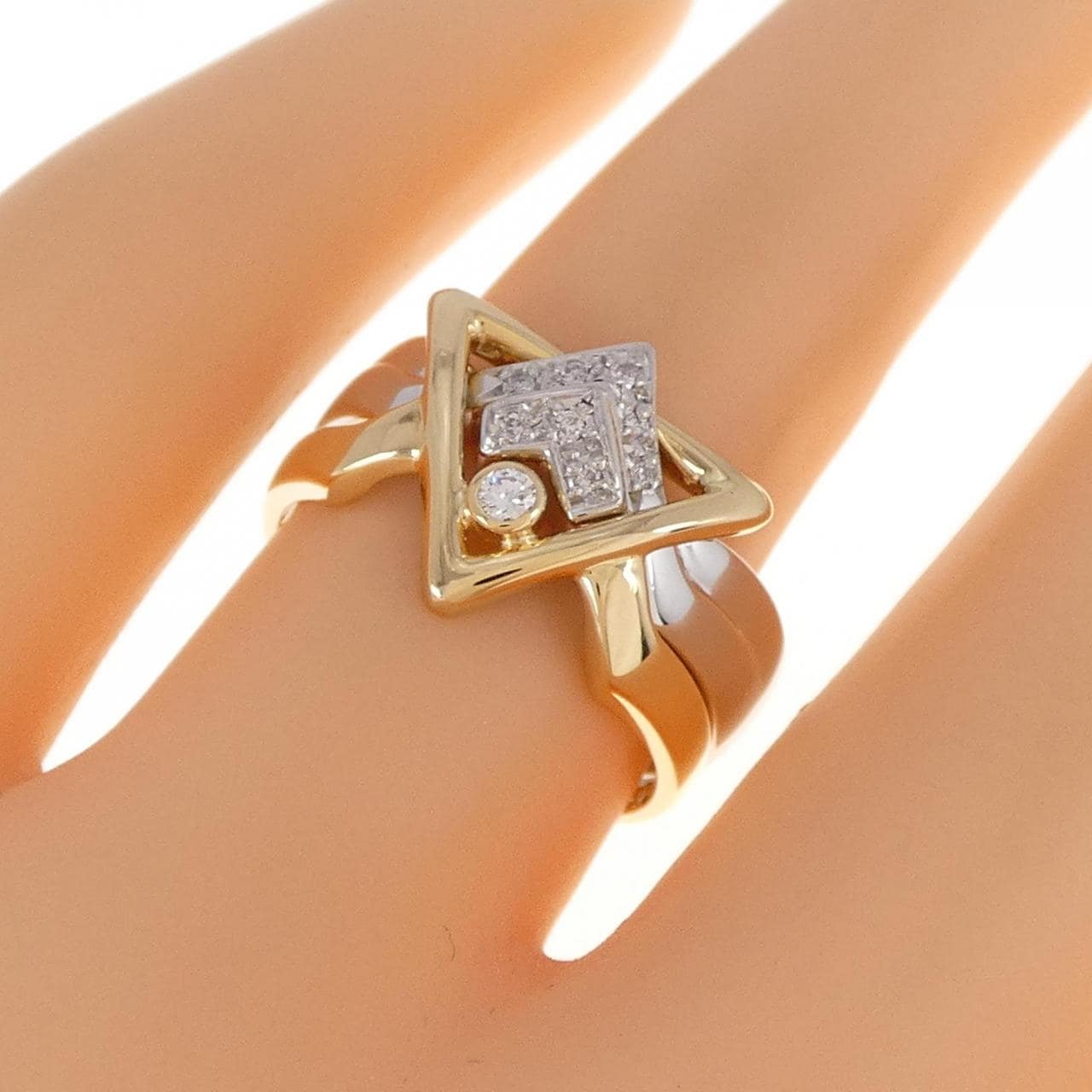 コメ兵｜K18YG/PT ダイヤモンド リング 0.05CT｜ジュエリー｜リング ...