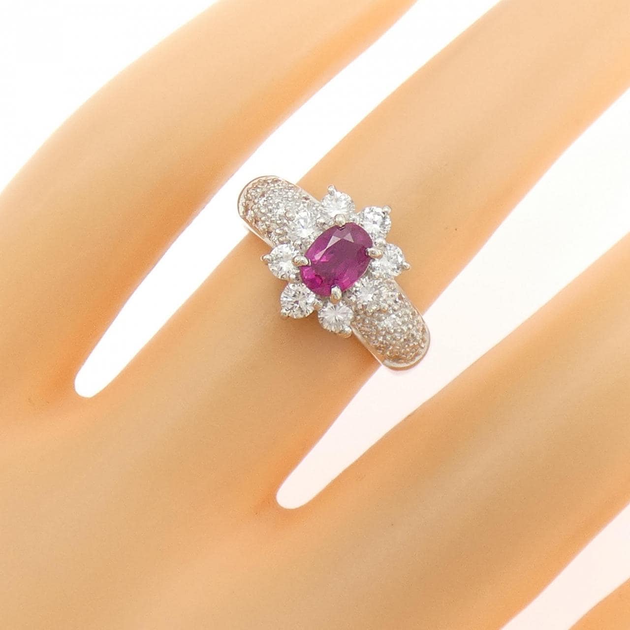 PT900 ルビー リング 0.630CT