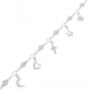 K18WG クロス×ハート×スター ダイヤモンド ブレスレット 0.95CT
