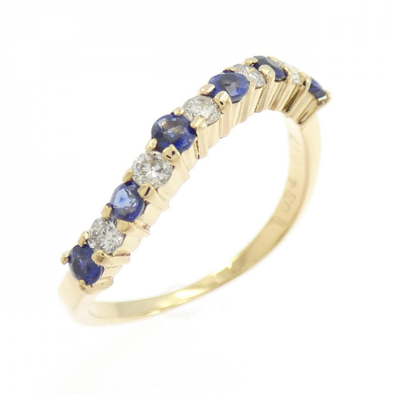 K18YG サファイヤ リング 0.34CT