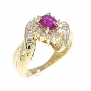 K18YG ルビー リング