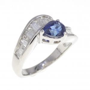 K18WG サファイヤ リング 0.93CT