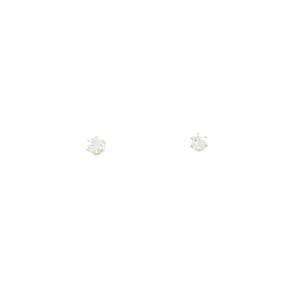 K18YG ソリティア ダイヤモンド ピアス 0.10CT