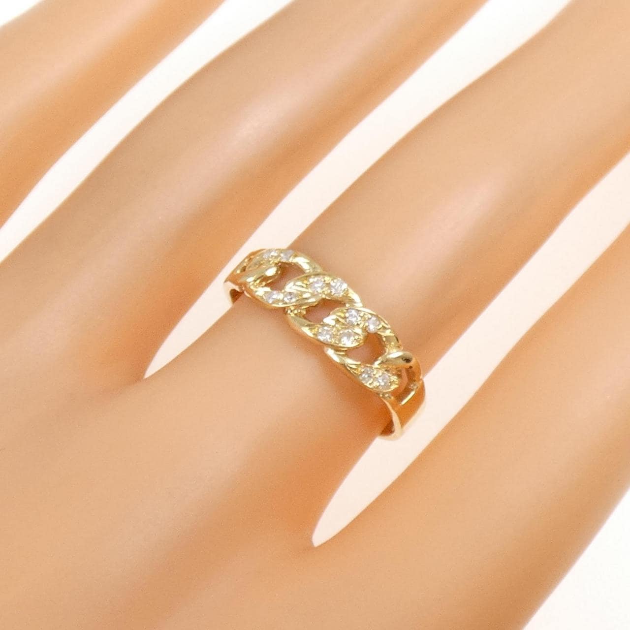 K18YG ダイヤモンド リング 0.12CT