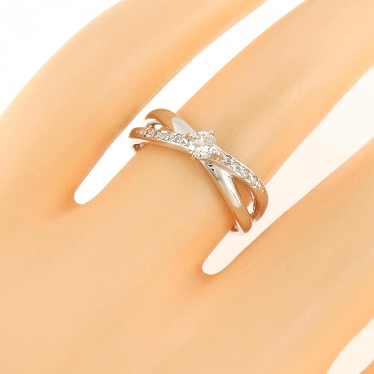 K18WG ダイヤモンド リング 0.20CT