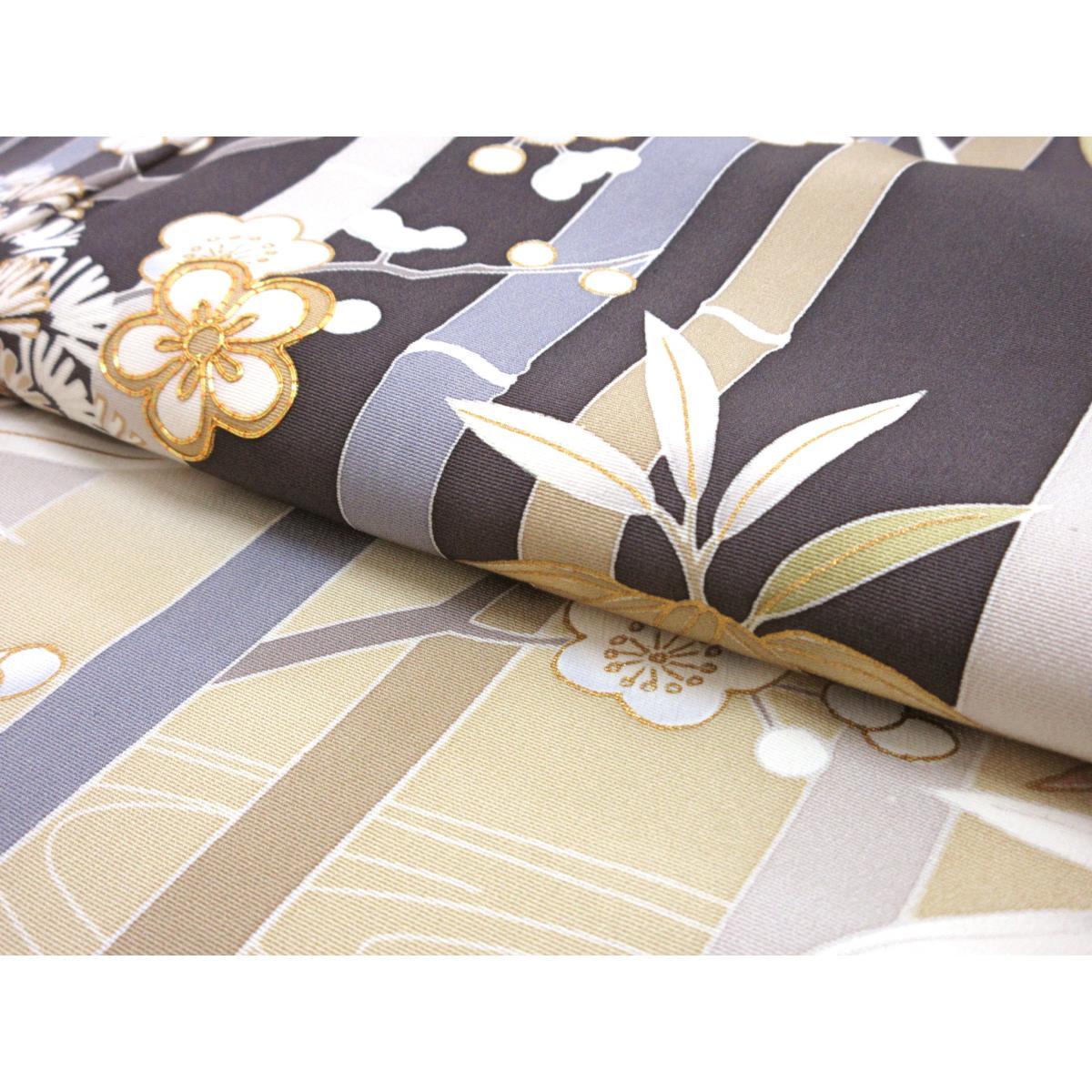 訪問着　友禅金彩加工　刺繍入りボカシ染