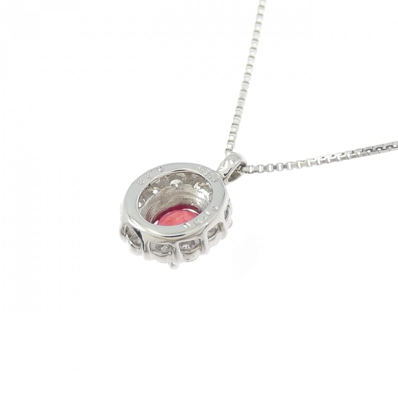 PT900/PT850 ルビー ネックレス 0.33CT