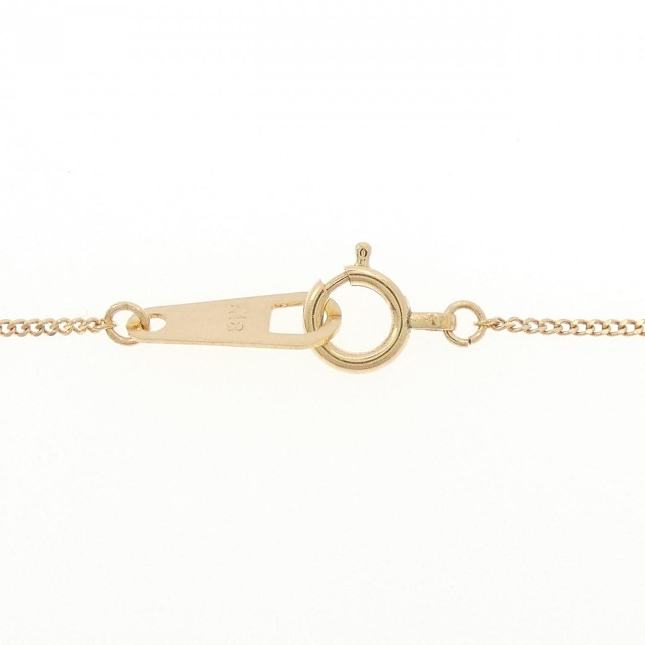 K18YG flower ruby necklace