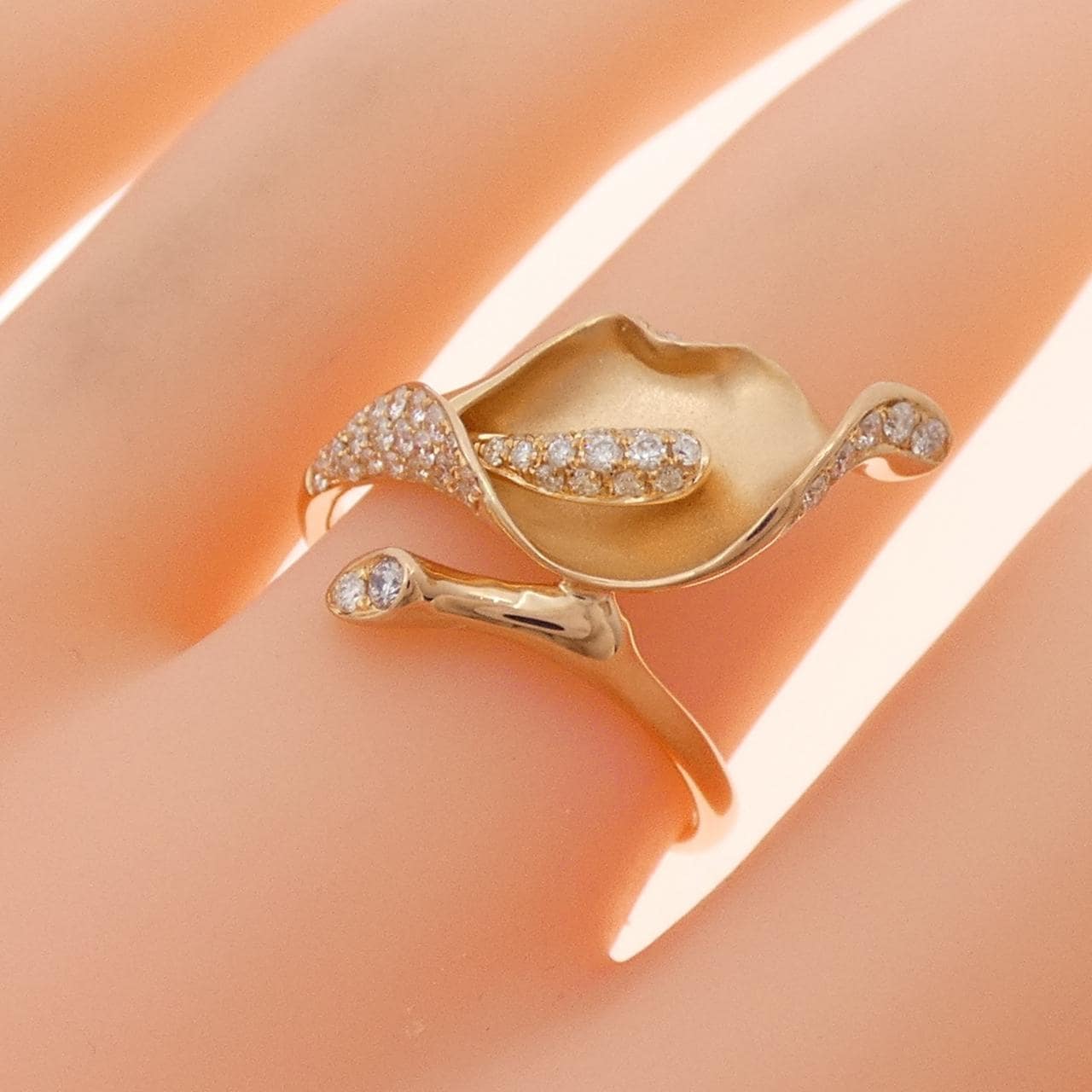 750PG ダイヤモンド リング 0.44CT