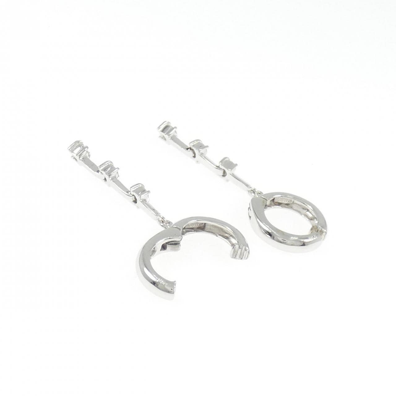 K18WG ダイヤモンド イヤリング 0.20CT