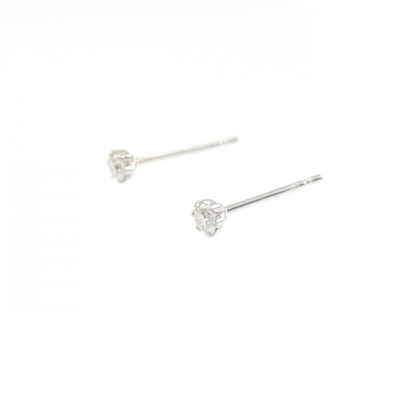 【新品】PT900 ソリティア ダイヤモンド ピアス 0.10CT