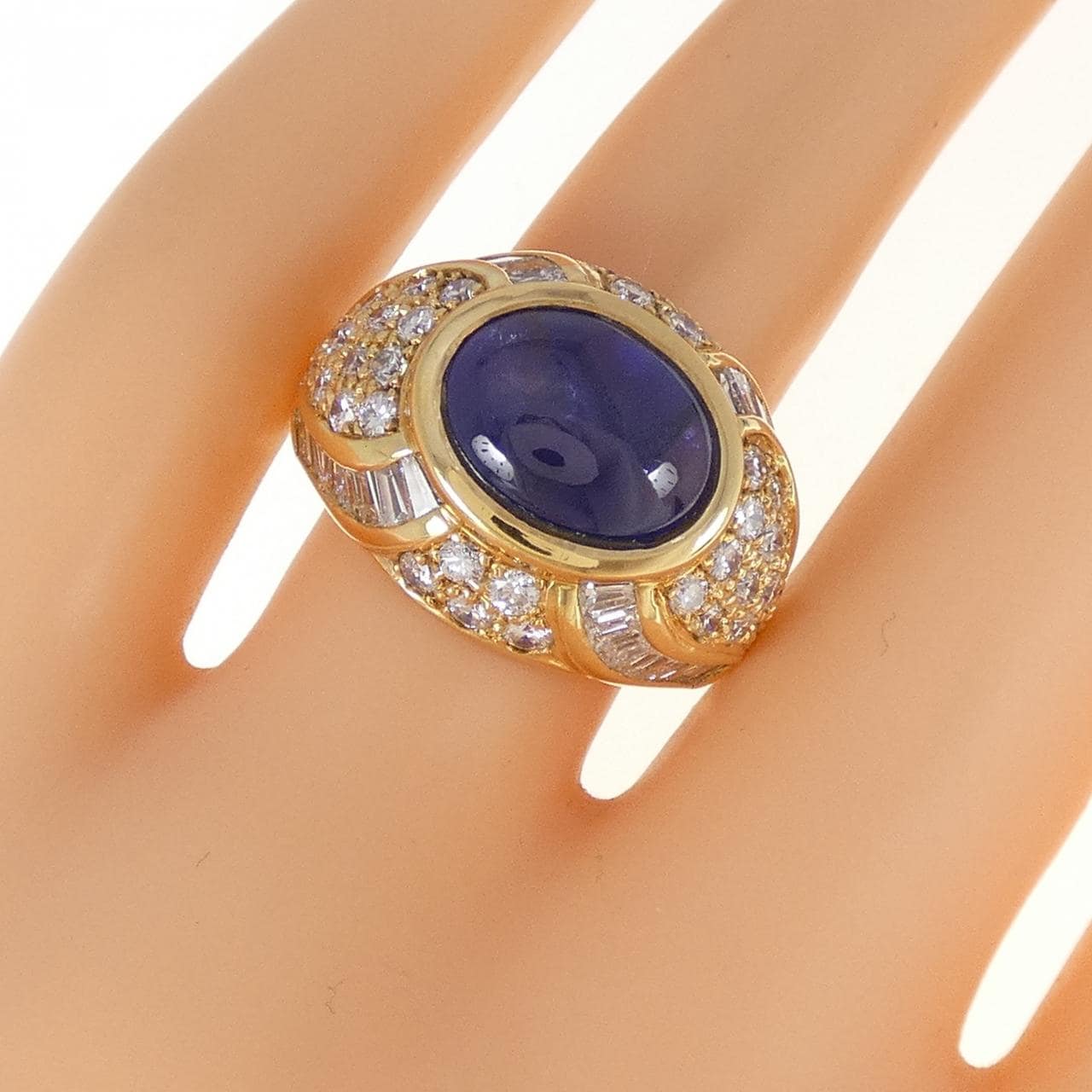 18KYG スターサファイヤ リング 8.66CT スリランカ産
