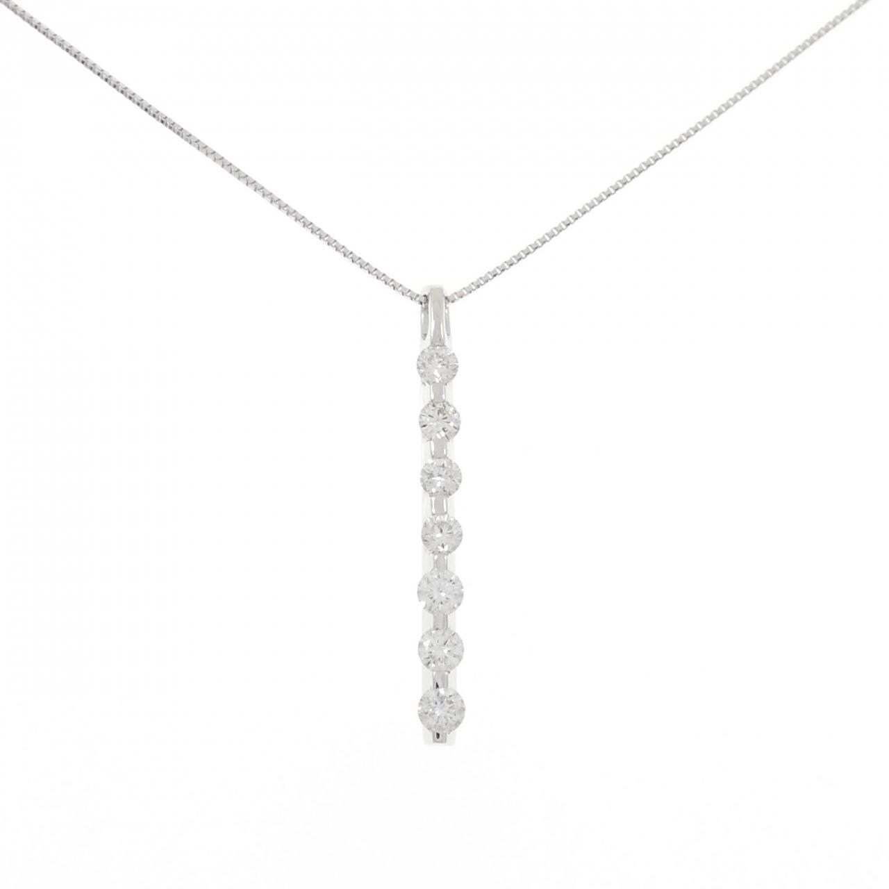 K18WG ダイヤモンド ネックレス 0.50CT