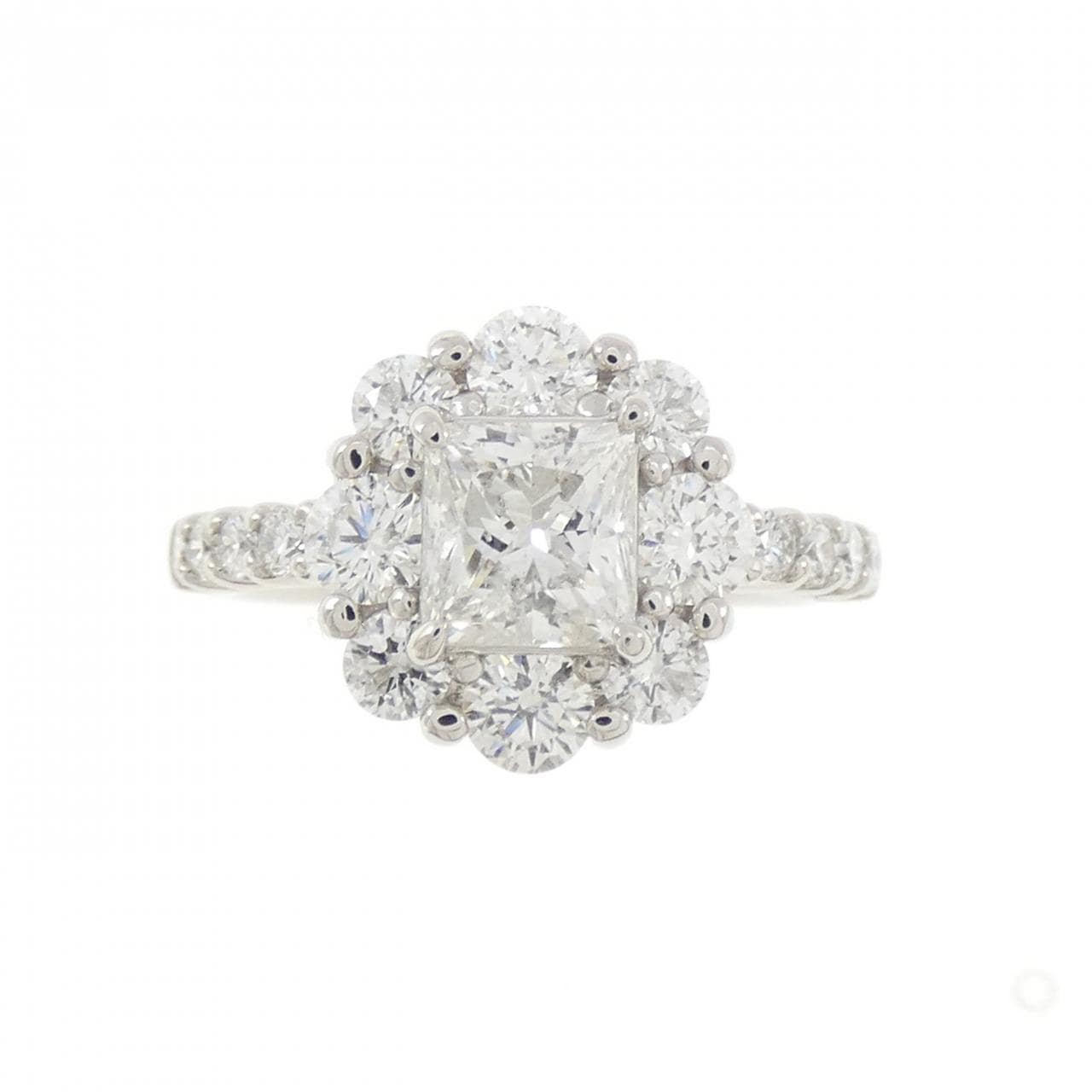 PT900 ダイヤモンド リング 1.018CT H SI2 ファンシーカット