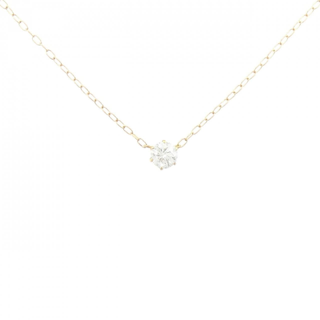 K18YG ソリティア ダイヤモンド ネックレス 0.181CT