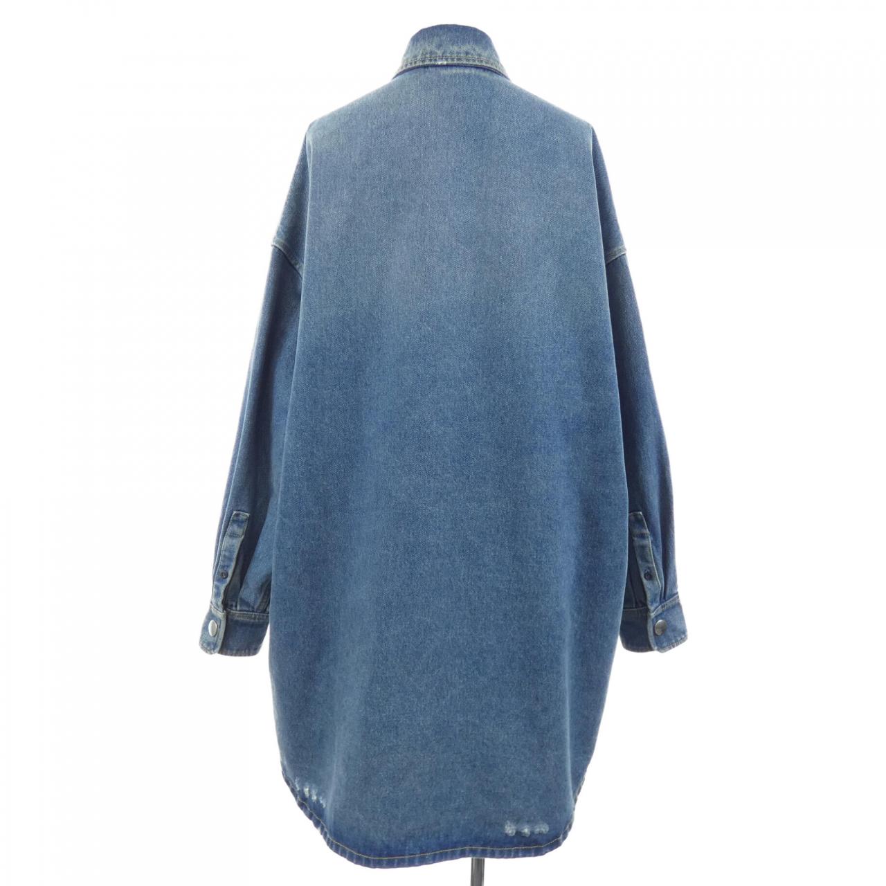 プラダ PRADA トライアングルロゴ オーバーサイズ オーガニックデニムシャツ GFC036 S212 1ZAB シャツ