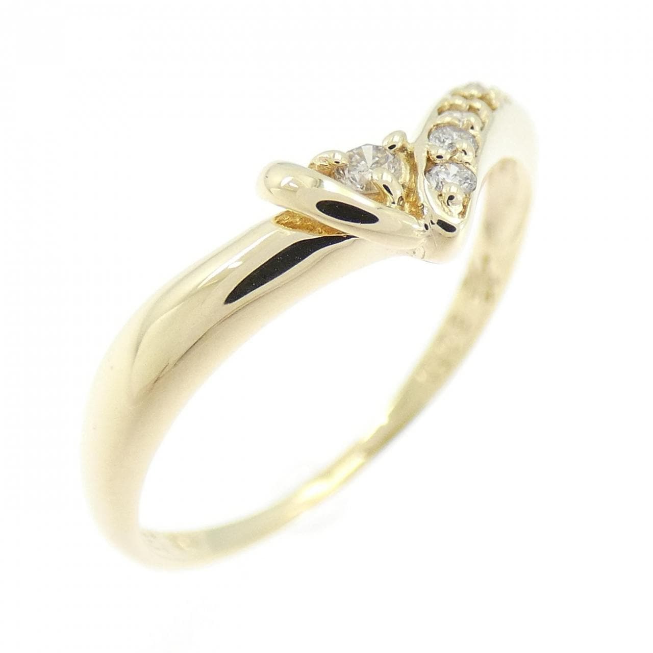 K14YG ダイヤモンド リング 0.08CT