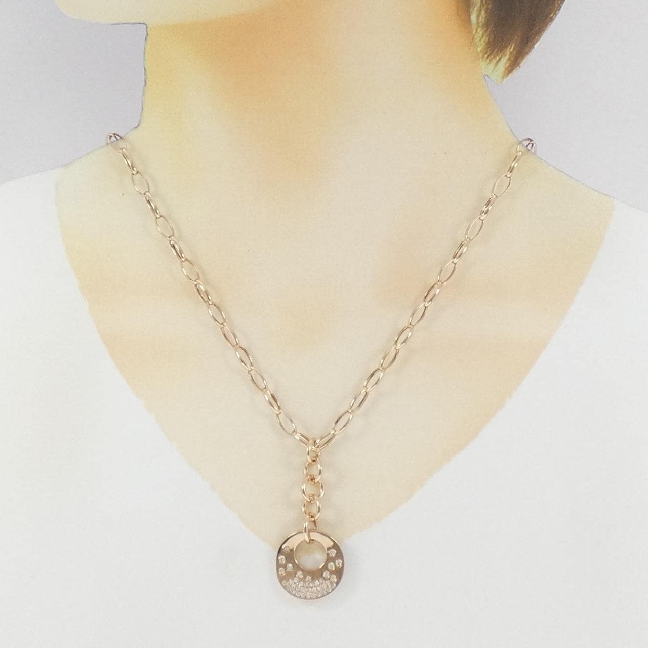 K18PG ダイヤモンド ネックレス 0.40CT