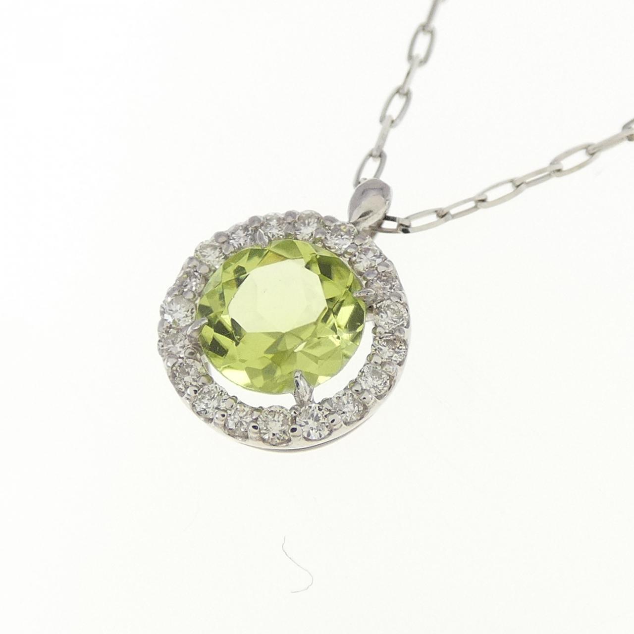 【新品】PT900 ペリドット ネックレス 0.45CT
