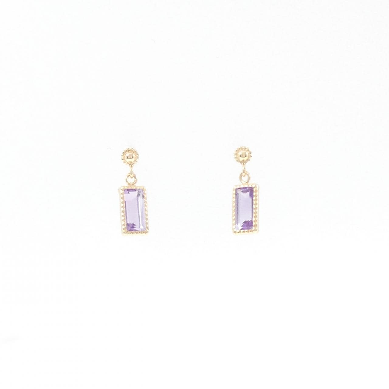 【新品】K10YG アメジスト ピアス