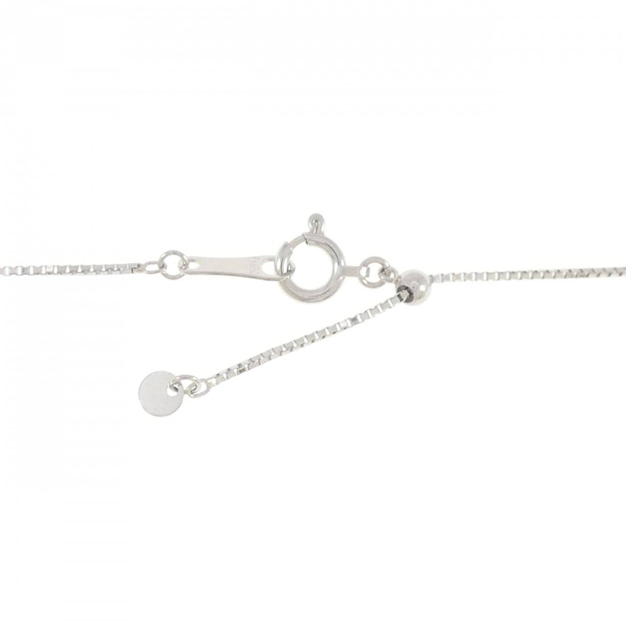 PT900/PT850 フラワー ダイヤモンド ネックレス 0.18CT