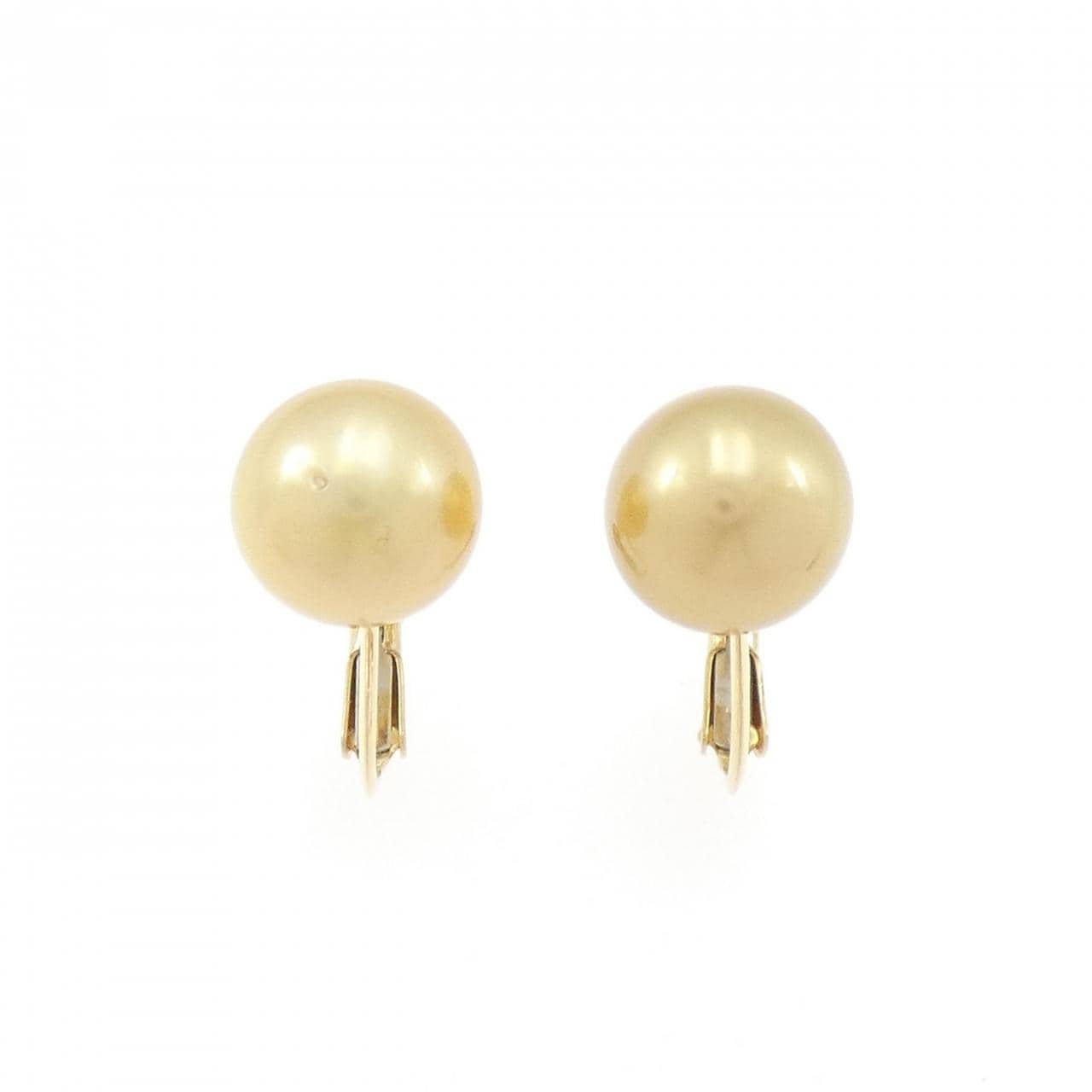K18YG 白蝶パール イヤリング 11.4mm