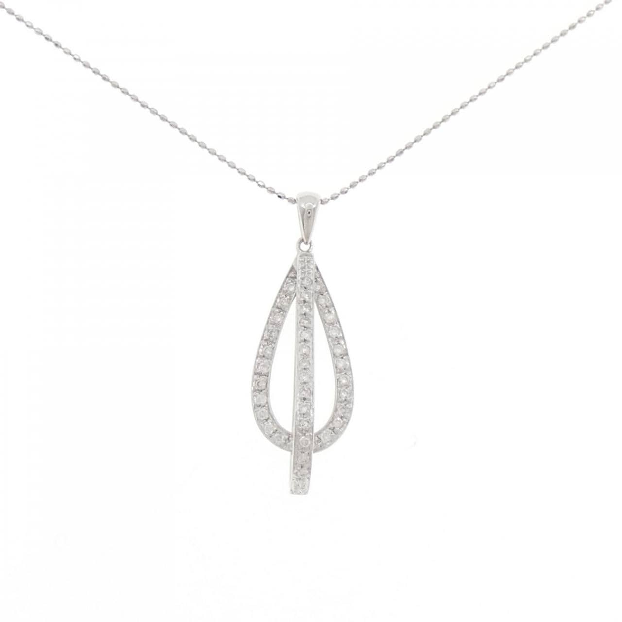K18WG ダイヤモンド ネックレス 0.24CT