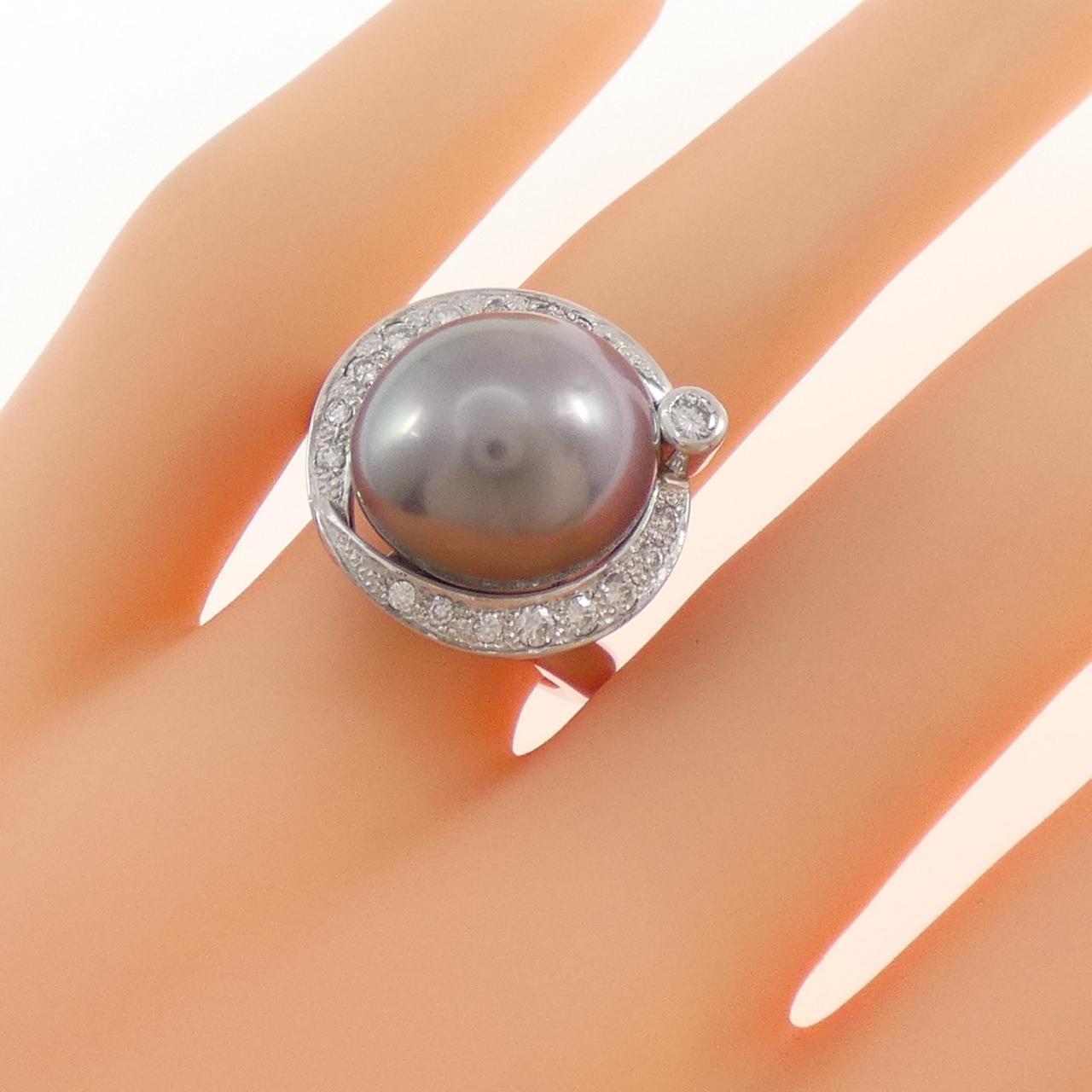 PT900 黒蝶パール リング