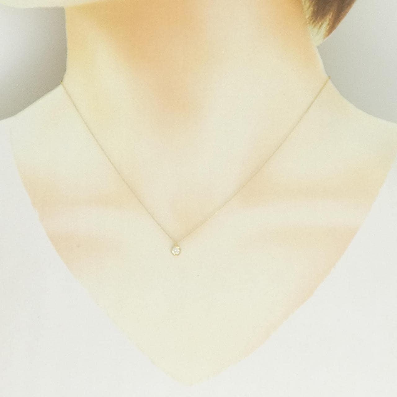 K18YG ダイヤモンド ネックレス 0.10CT