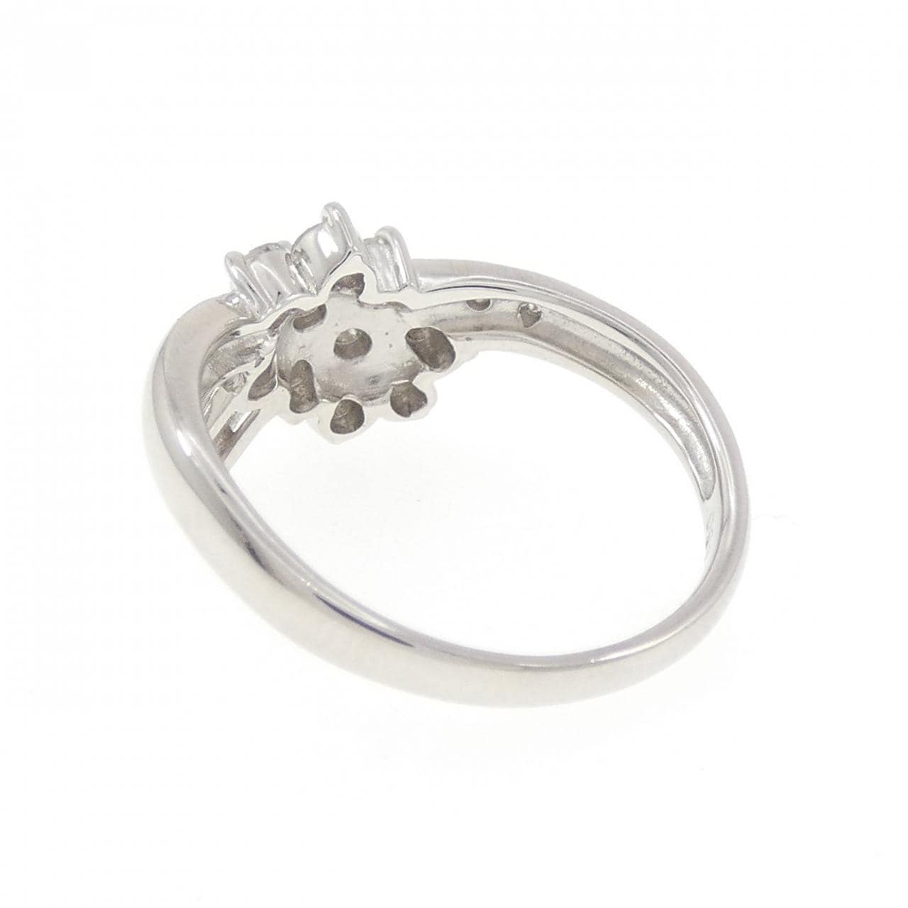 PT900 フラワー ダイヤモンド リング 0.50CT