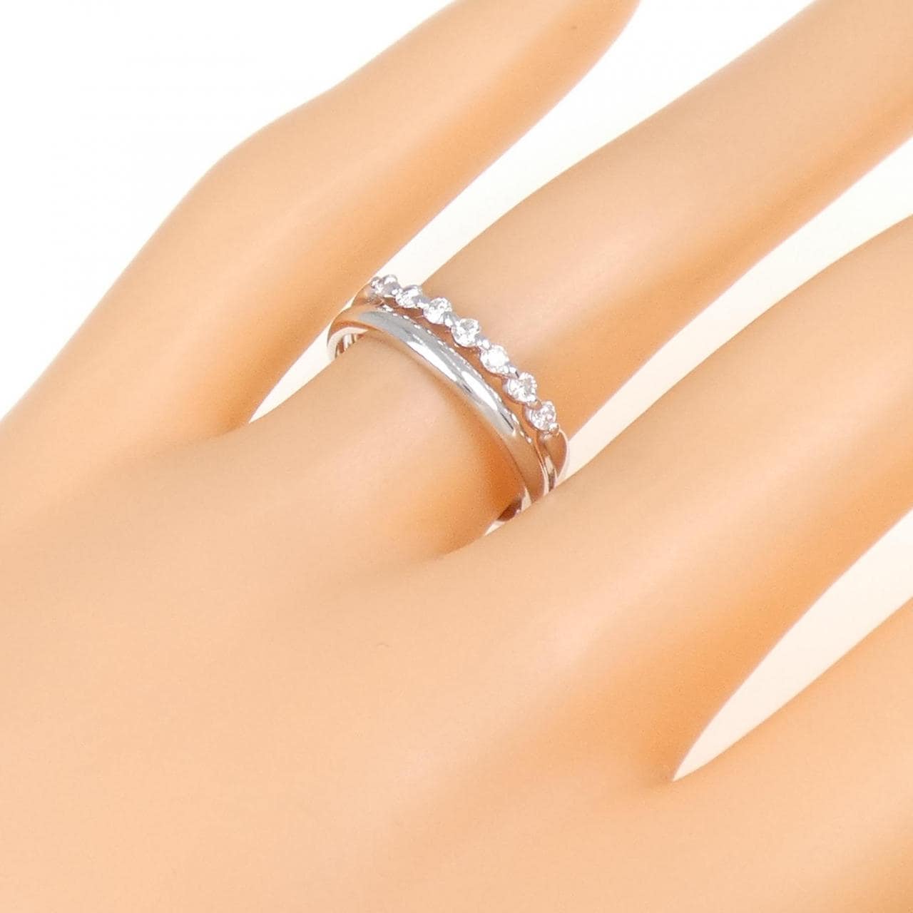 K18WG ダイヤモンド リング 0.16CT