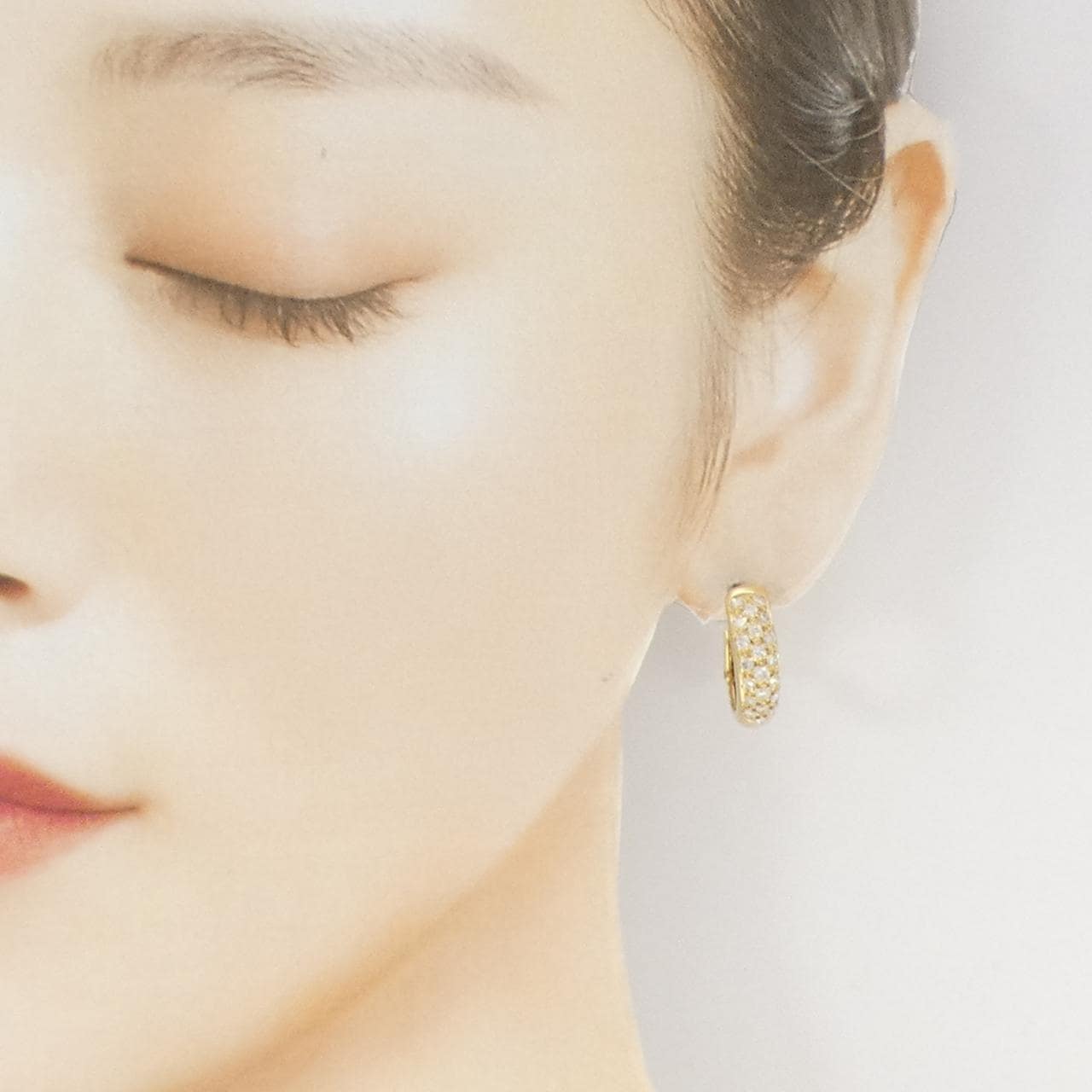 750YG ダイヤモンド ピアス