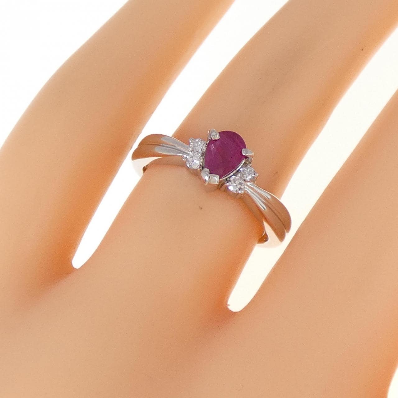 PT ルビー リング 0.58CT