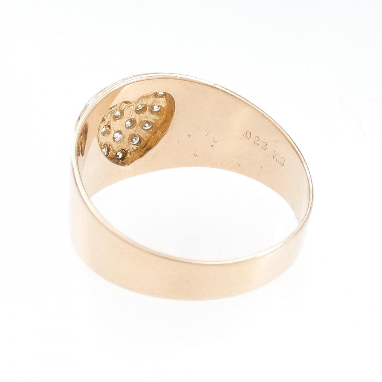 K18PG 心形钻石戒指 0.23CT