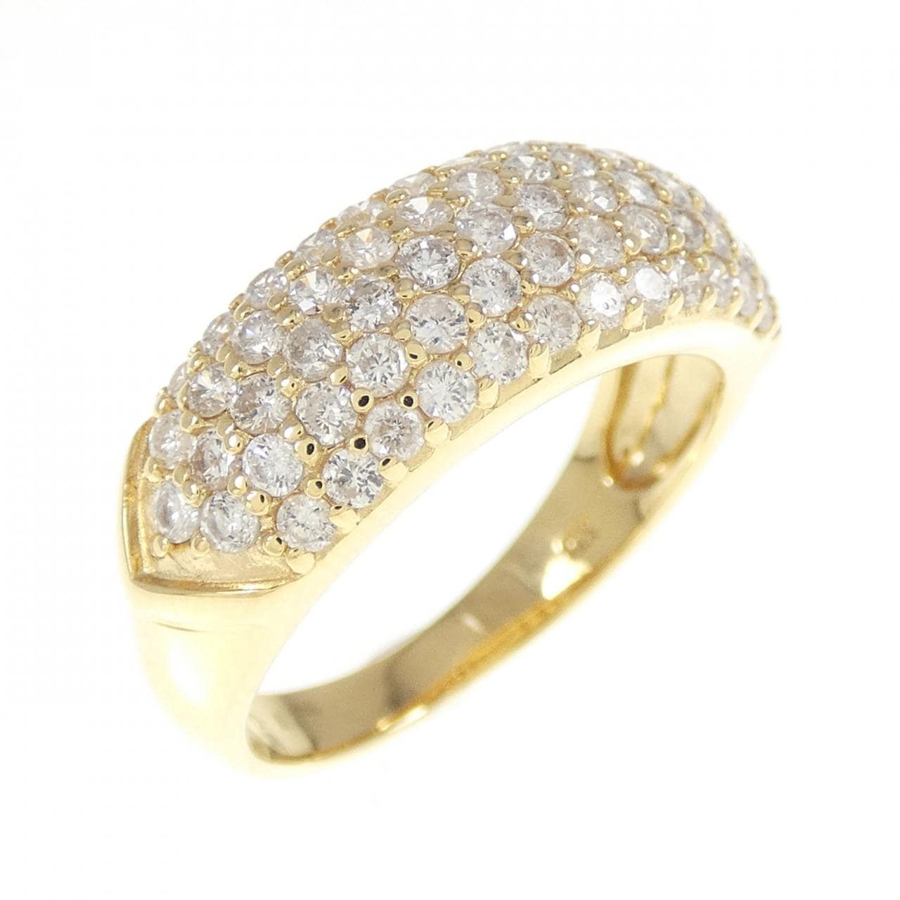 K18YG pave Diamond ring 1.00CT