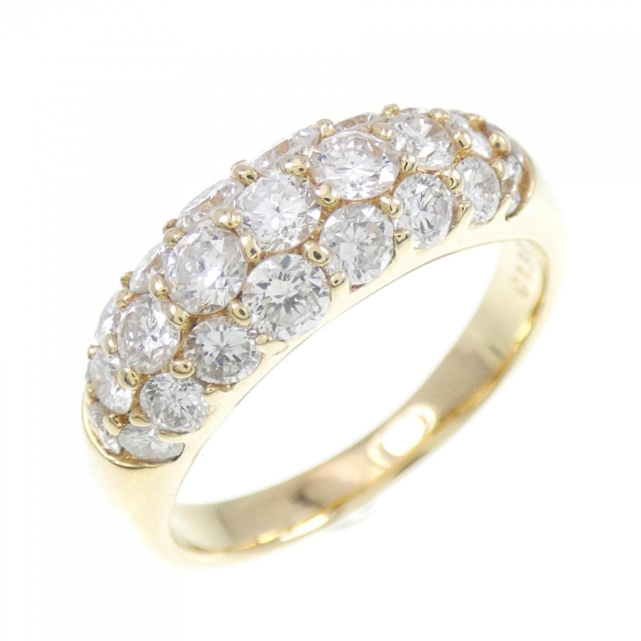 K18YG Pave Diamond Ring 1.31CT