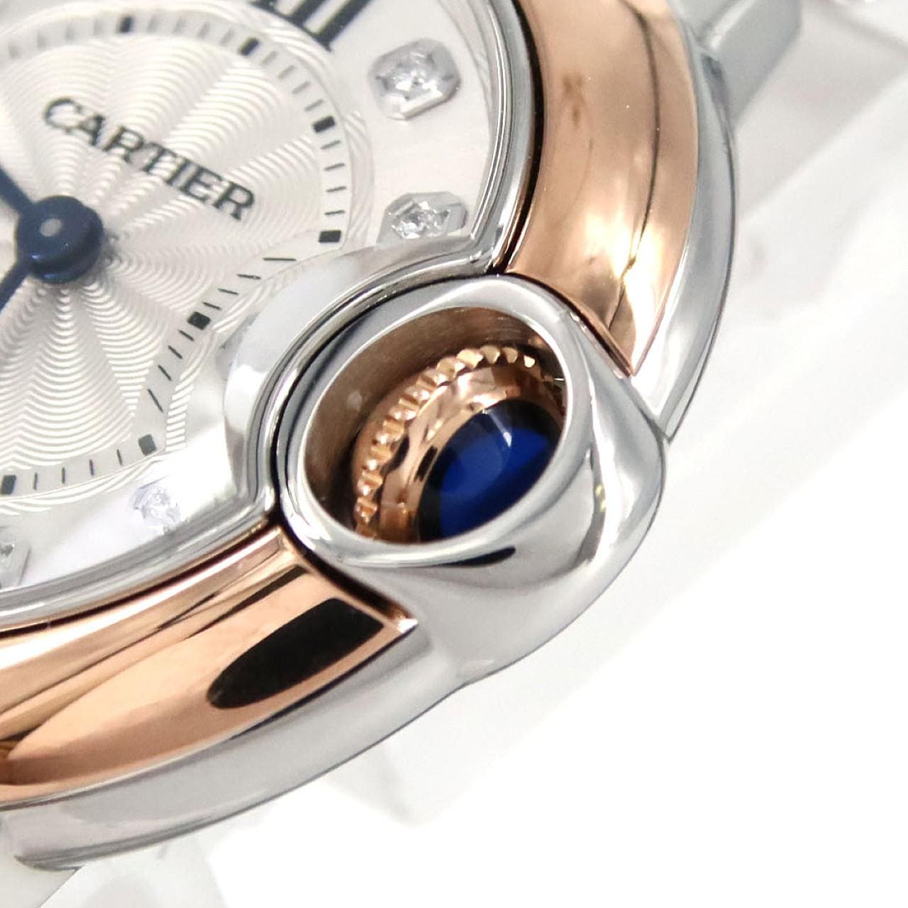 Cartier Ballon 蓝色 SM PG Combi・11P W3BB0 005 SSxPG石英