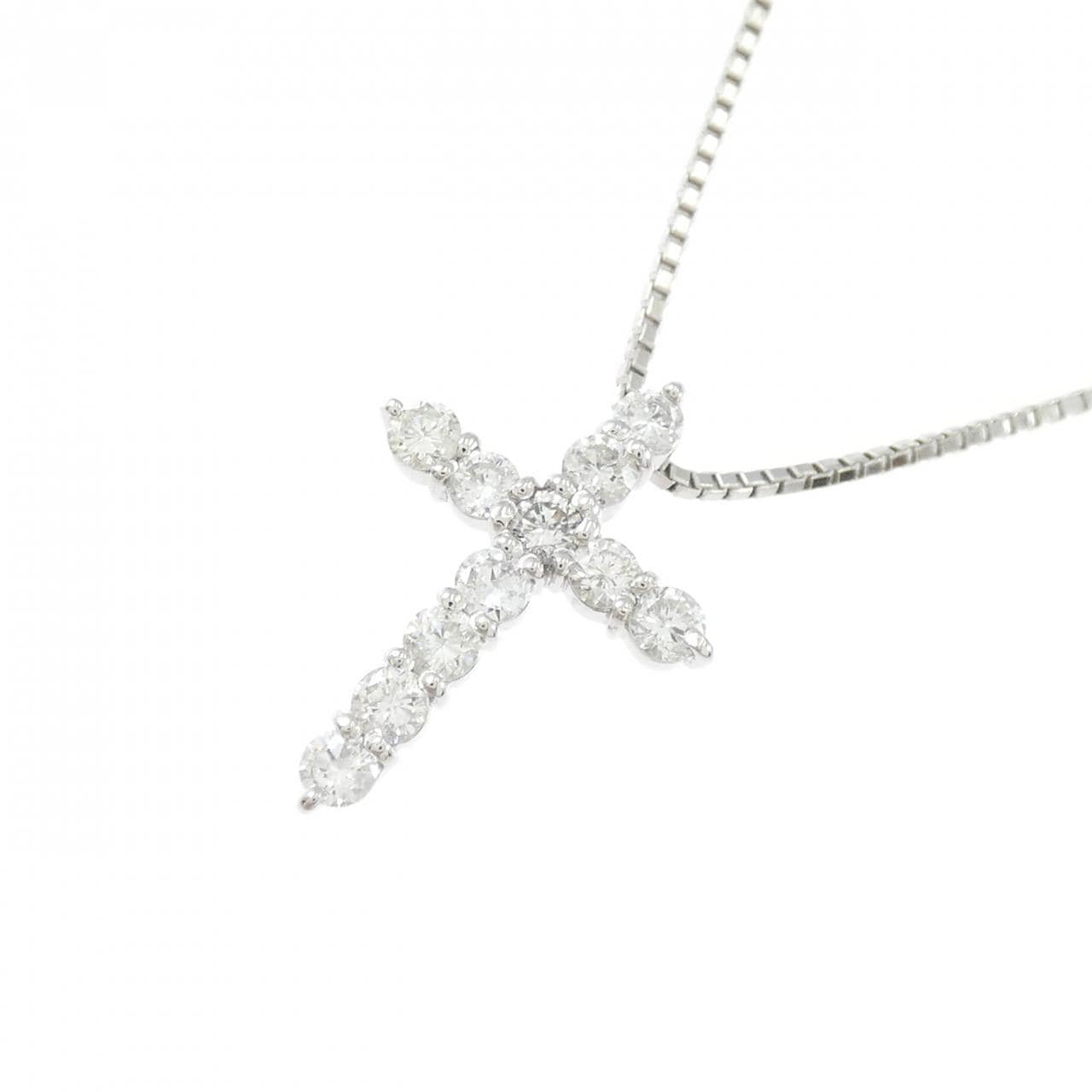 PT900/PT850 クロス ダイヤモンド ネックレス 0.68CT