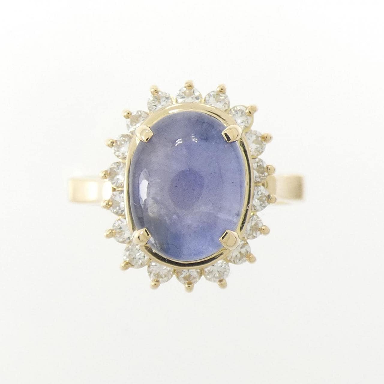 K18YG Star Sapphire Ring 4.15CT