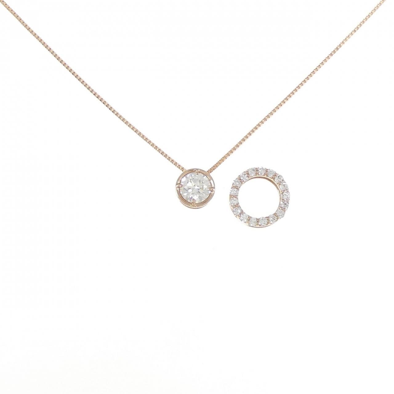 K18PG 2WAY ダイヤモンド ネックレス 0.301CT