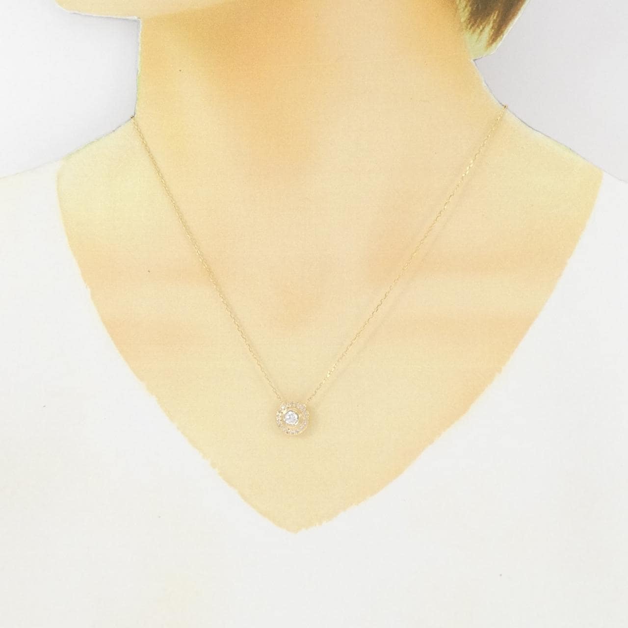 K18YG ダイヤモンド ネックレス 0.38CT