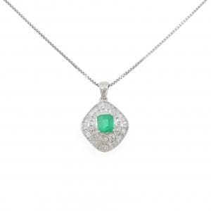 PT900/PT850 エメラルド ネックレス 0.96CT