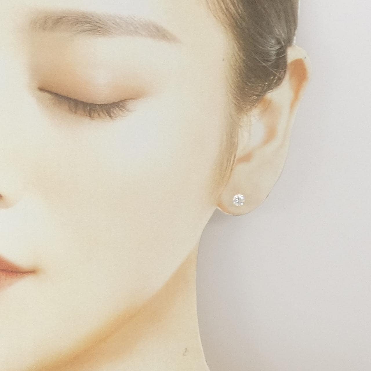 【リメイク】K18YG/ST ダイヤモンド ピアス 0.317CT F SI1 VG 片耳
