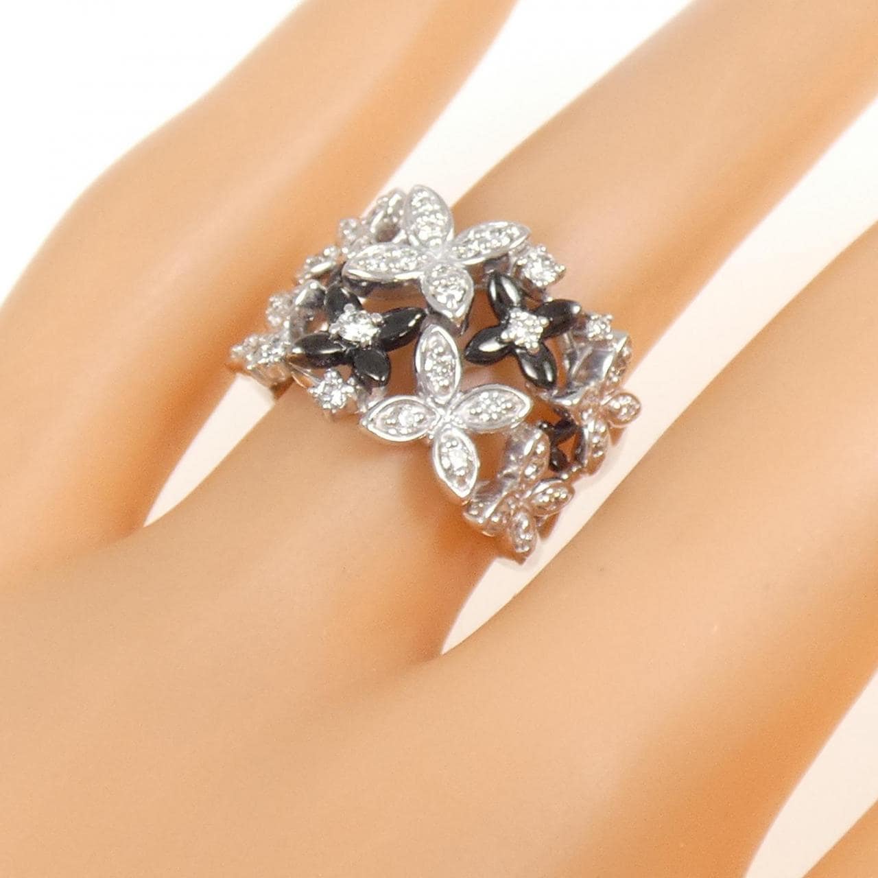 タサキ フラワー ダイヤモンド リング 0.40CT