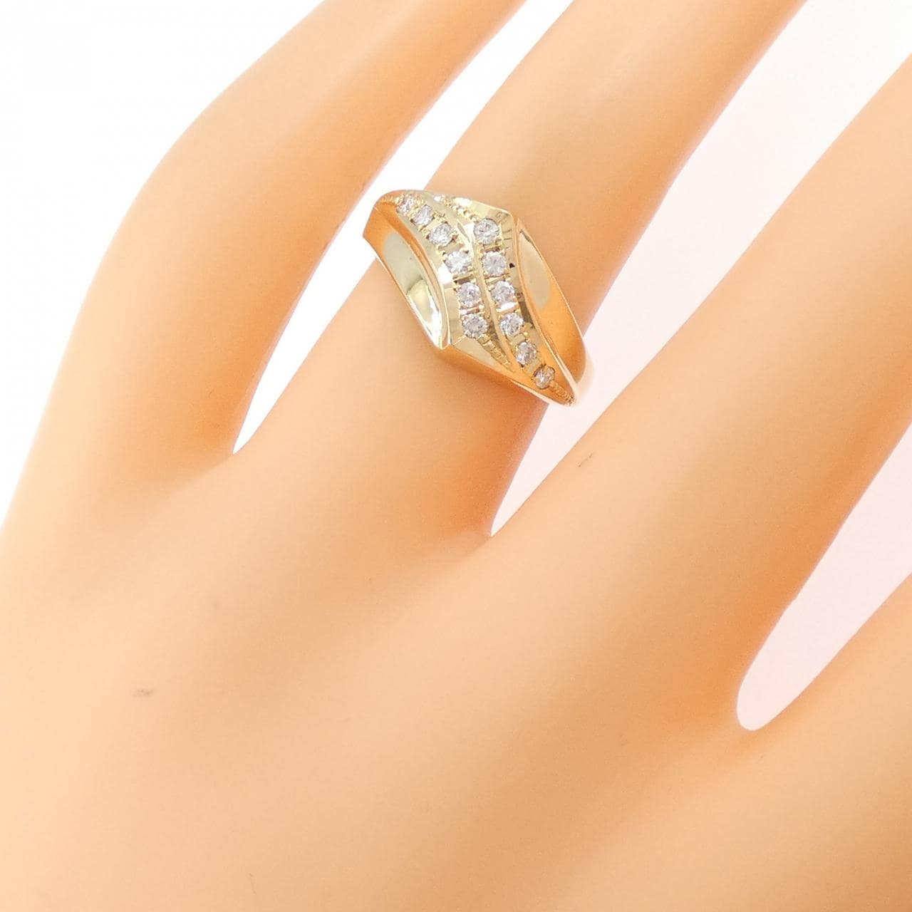 K18YG ダイヤモンド リング 0.18CT