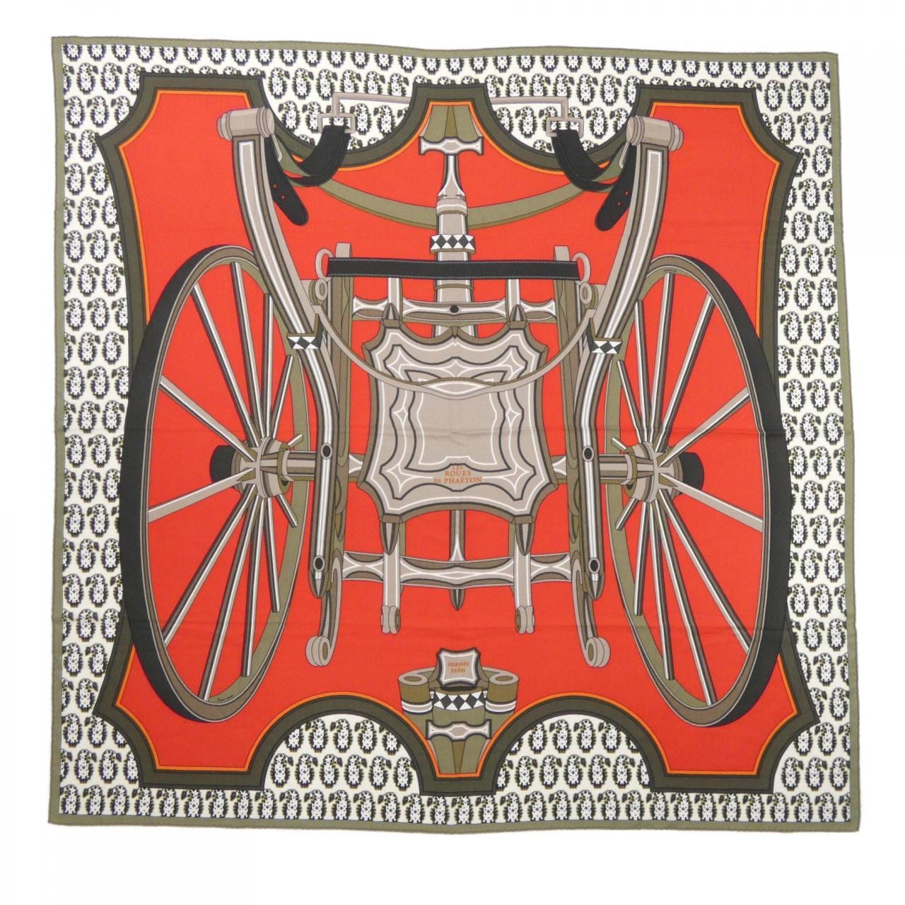 エルメス HERMES LES ROUES DE PHAETON 243538S カレジェアン140 ショール