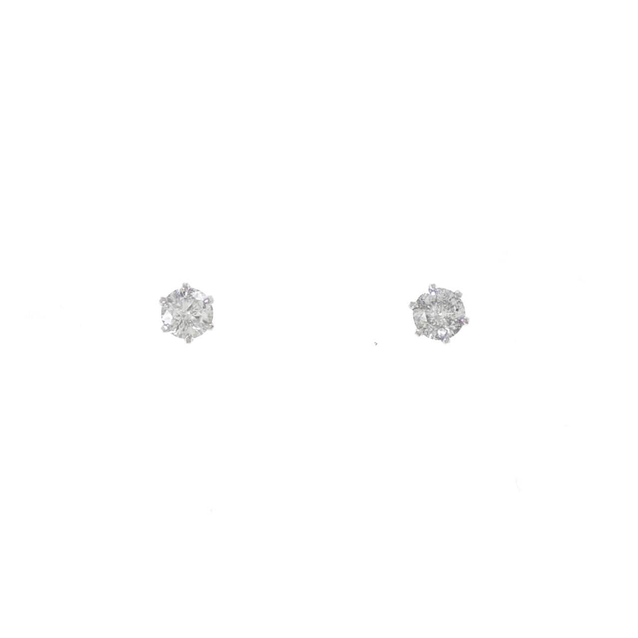 PT900 ソリティア ダイヤモンド ピアス 0.2CT
