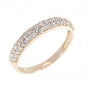 K18PG パヴェ ダイヤモンド リング 0.30CT